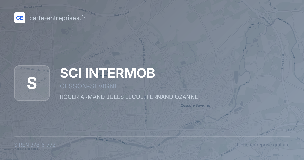 SCI INTERMOB — 378161772 — fiche entreprise