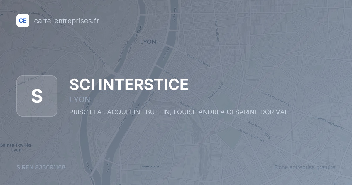 SCI INTERSTICE — 833091168 — fiche entreprise