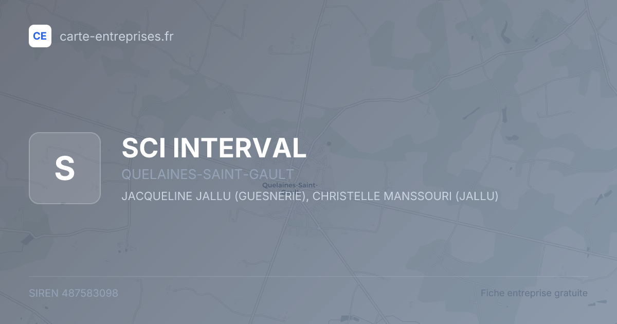 SCI INTERVAL — 487583098 — fiche entreprise