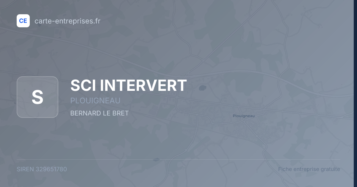 SCI INTERVERT — 329651780 — fiche entreprise