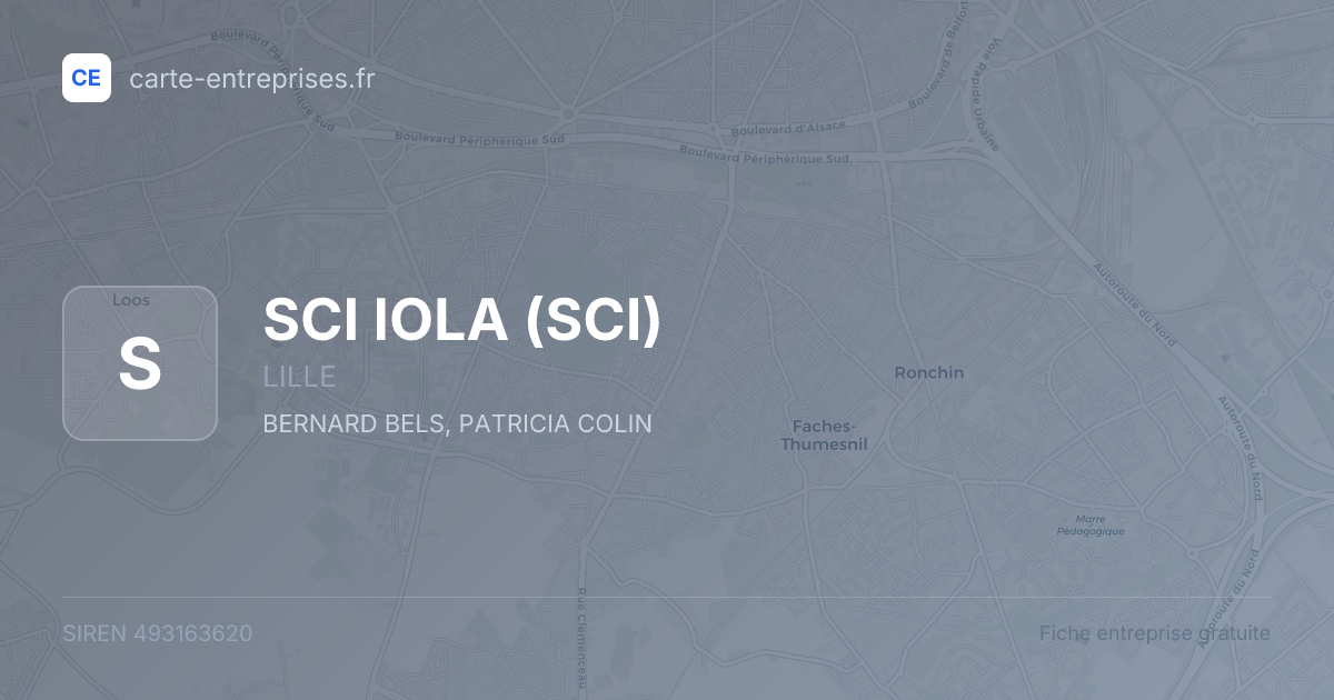 SCI IOLA (SCI) — 493163620 — fiche entreprise