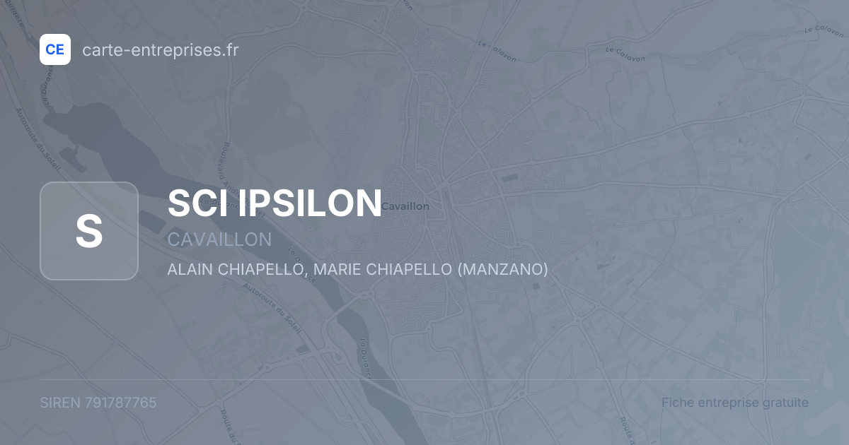 SCI IPSILON — 791787765 — fiche entreprise