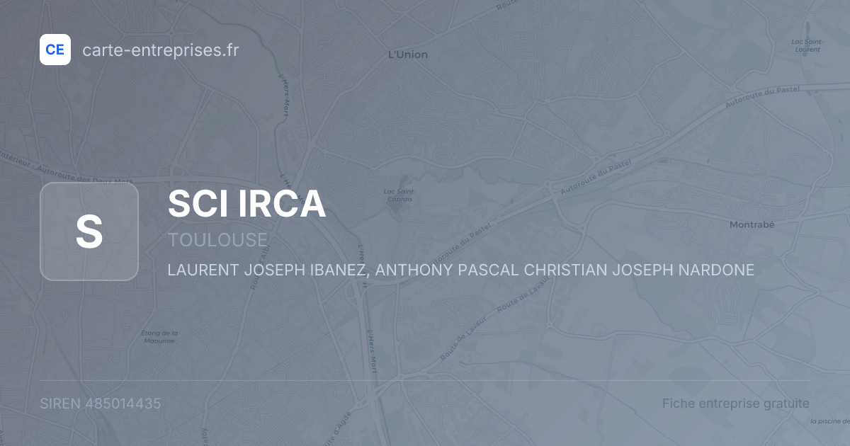 SCI IRCA — 485014435 — fiche entreprise
