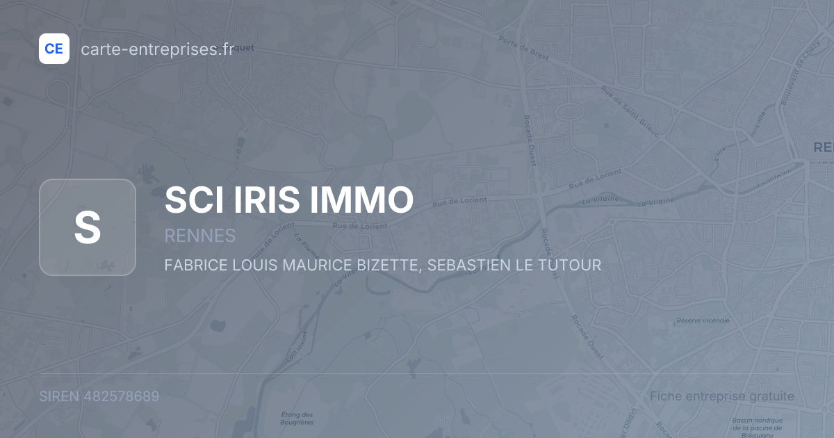 SCI IRIS IMMO — 482578689 — fiche entreprise