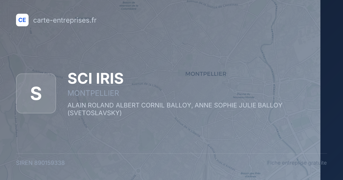 SCI IRIS — 890159338 — fiche entreprise