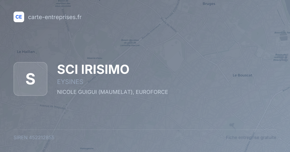 SCI IRISIMO — 452212855 — fiche entreprise