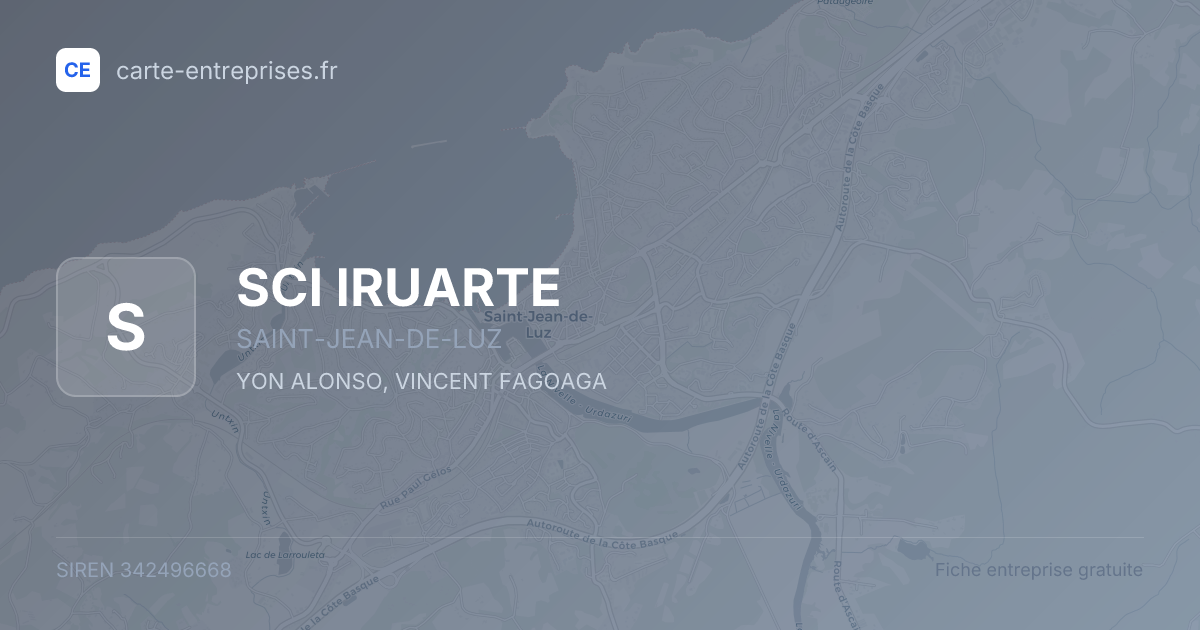 SCI IRUARTE — 342496668 — fiche entreprise