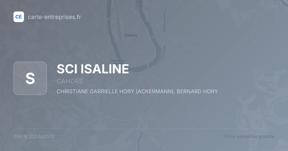 SCI ISALINE — 320442510 — fiche entreprise