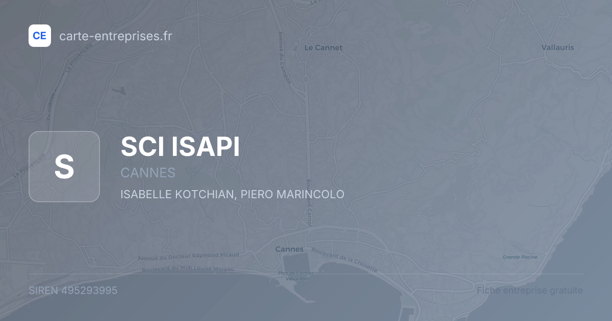 SCI ISAPI — 495293995 — fiche entreprise