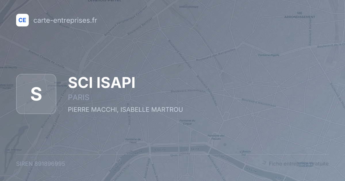 SCI ISAPI — 891896995 — fiche entreprise