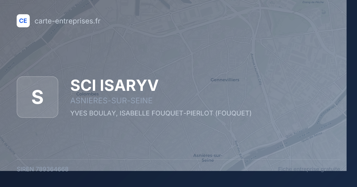 SCI ISARYV — 789364668 — fiche entreprise