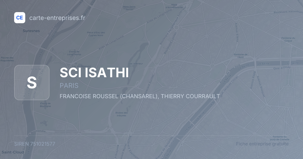 SCI ISATHI — 751021577 — fiche entreprise