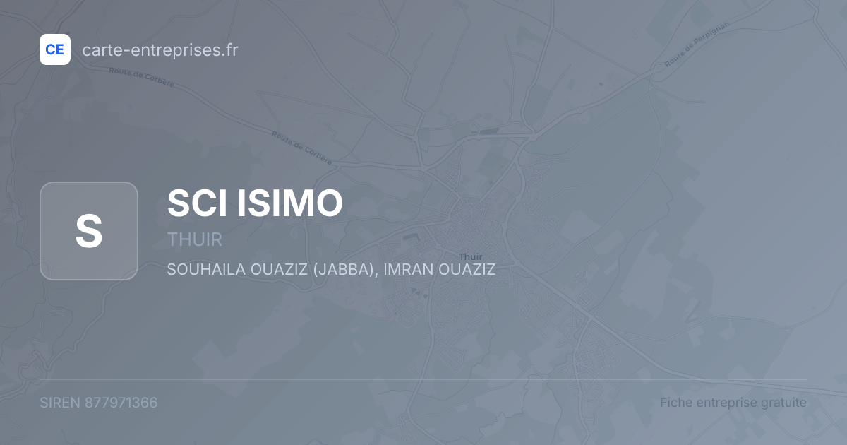 SCI ISIMO — 877971366 — fiche entreprise
