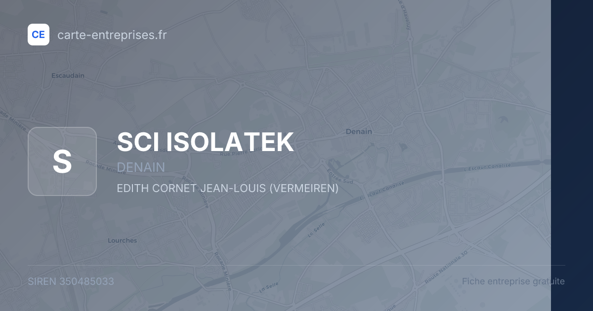 SCI  ISOLATEK — 350485033 — fiche entreprise
