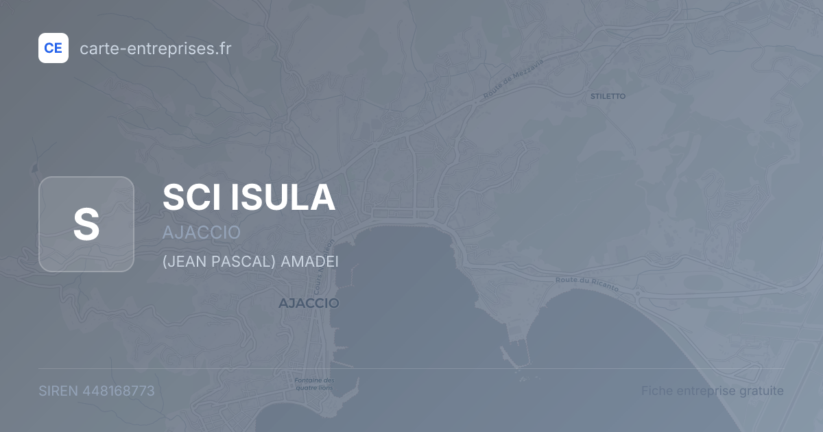 SCI ISULA — 448168773 — fiche entreprise