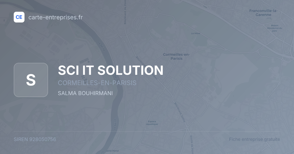 SCI IT SOLUTION — 928050756 — fiche entreprise