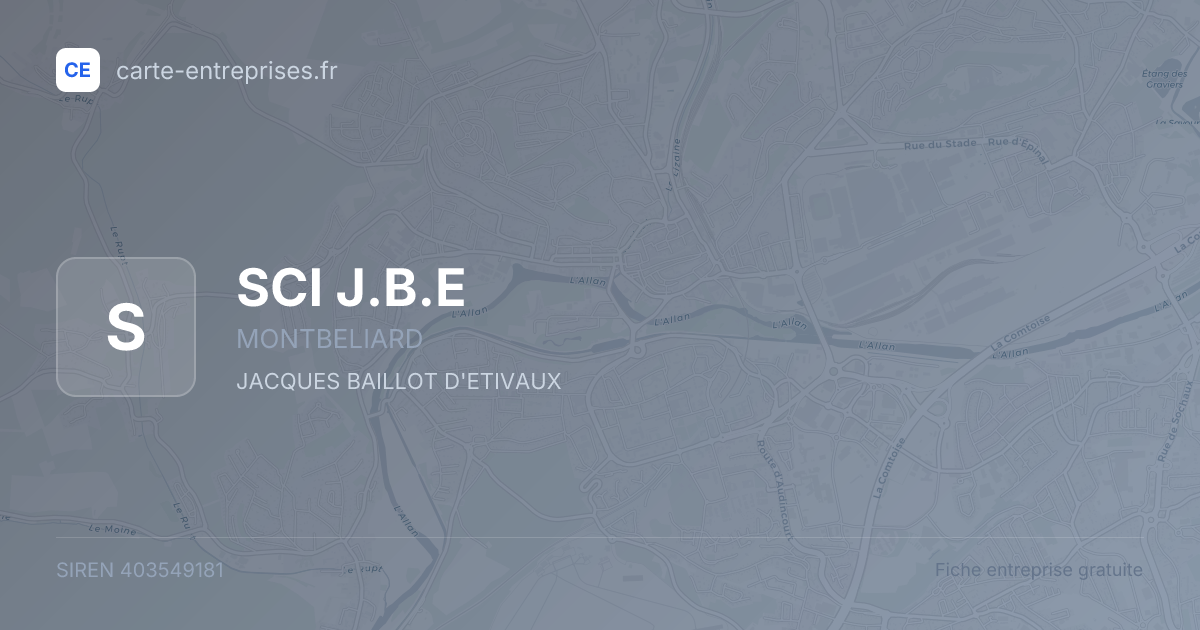 SCI  J.B.E — 403549181 — fiche entreprise