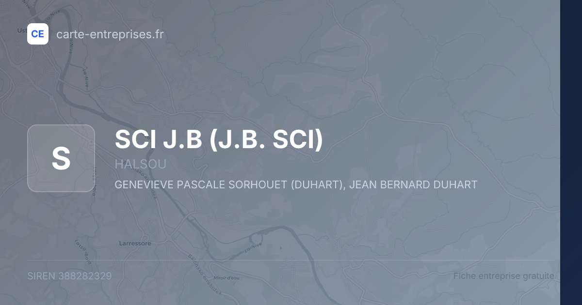SCI J.B (J.B. SCI) — 388282329 — fiche entreprise