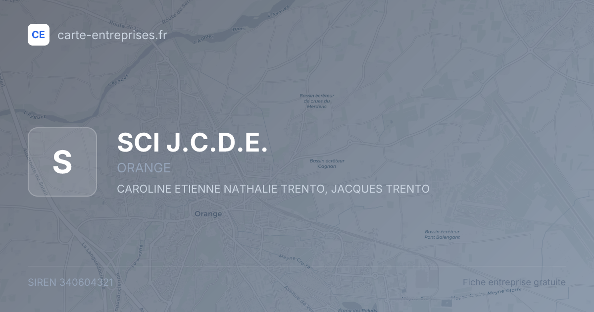 SCI J.C.D.E. — 340604321 — fiche entreprise