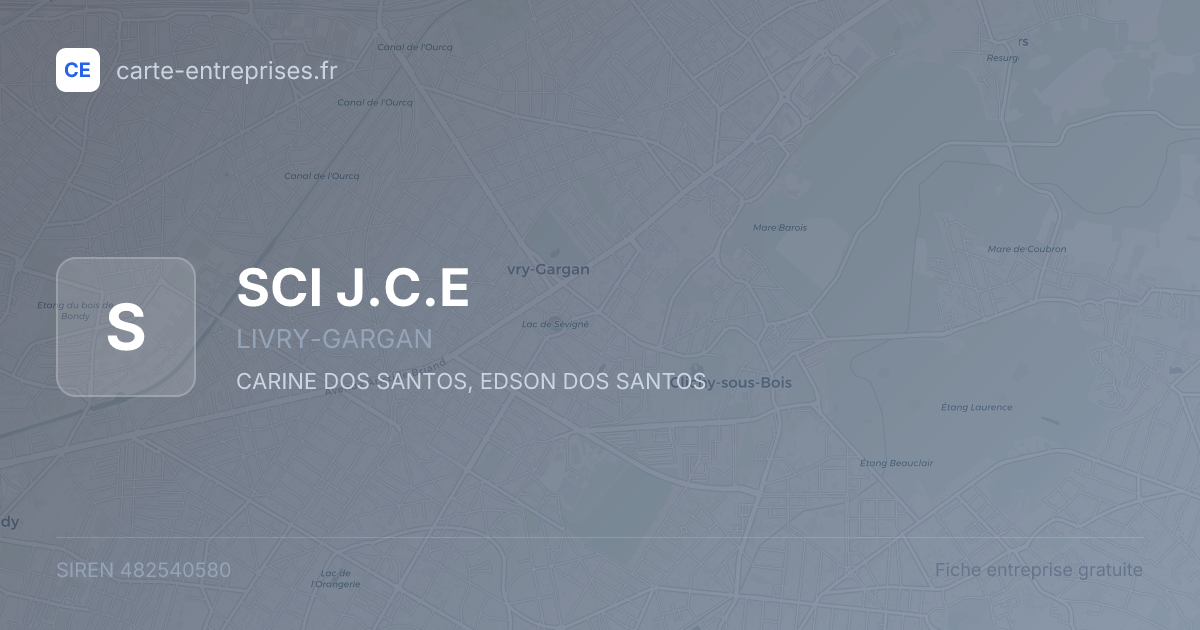 SCI J.C.E — 482540580 — fiche entreprise