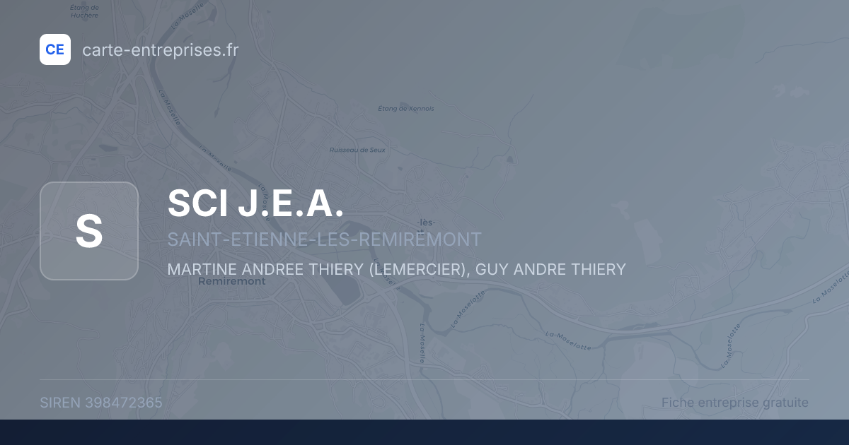 SCI J.E.A. — 398472365 — fiche entreprise