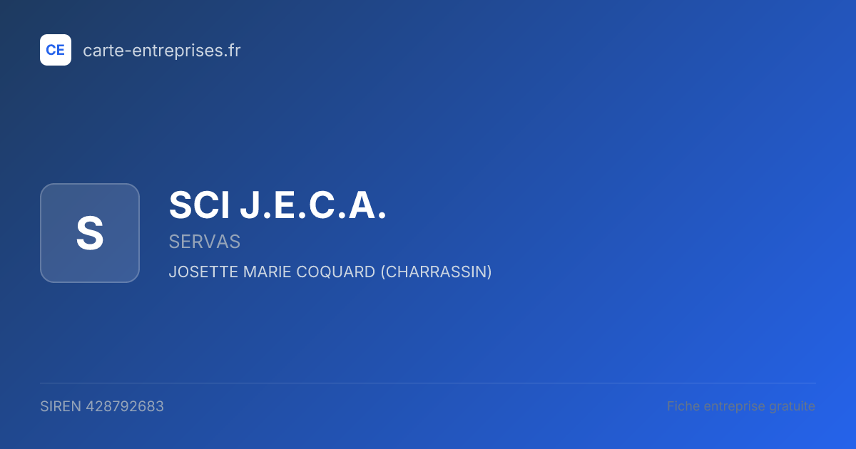 SCI J.E.C.A. — 428792683 — fiche entreprise
