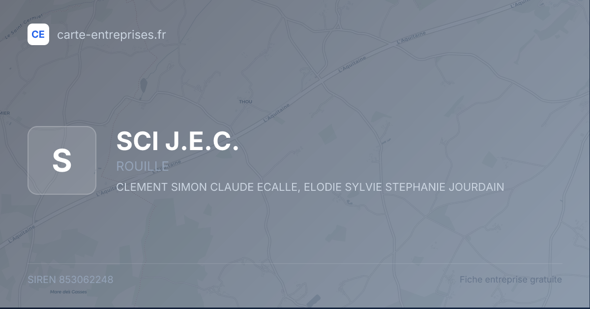SCI J.E.C. — 853062248 — fiche entreprise