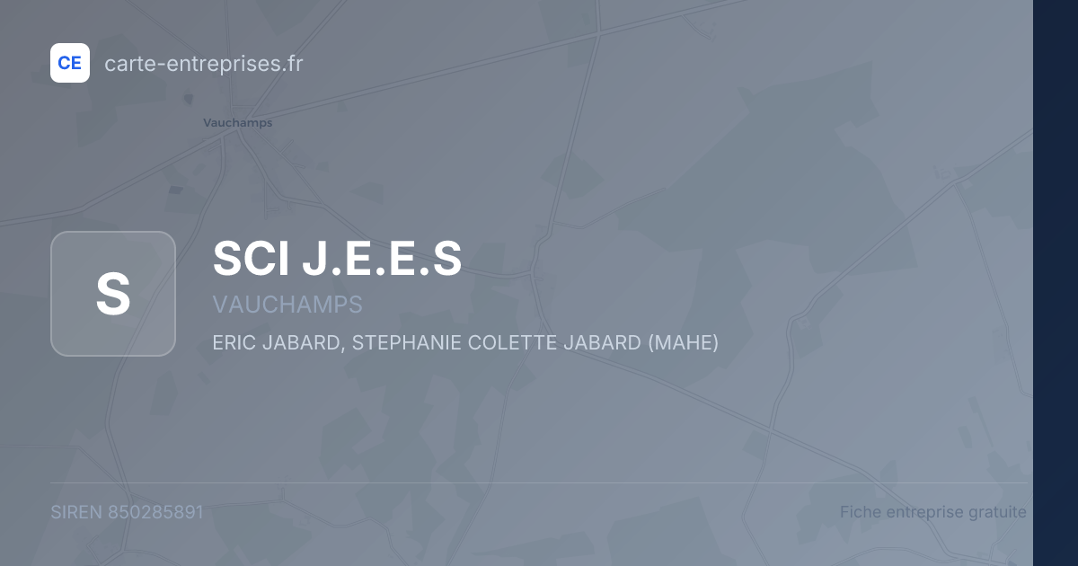 SCI J.E.E.S — 850285891 — fiche entreprise