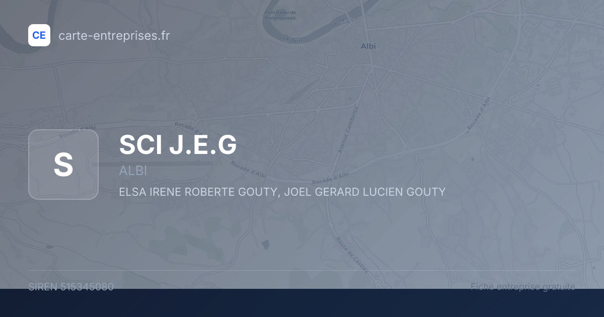 SCI J.E.G — 515345080 — fiche entreprise