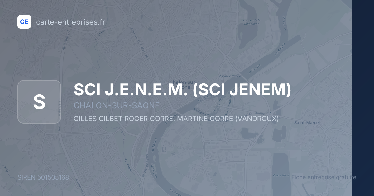 SCI J.E.N.E.M. (SCI JENEM) — 501505168 — fiche entreprise