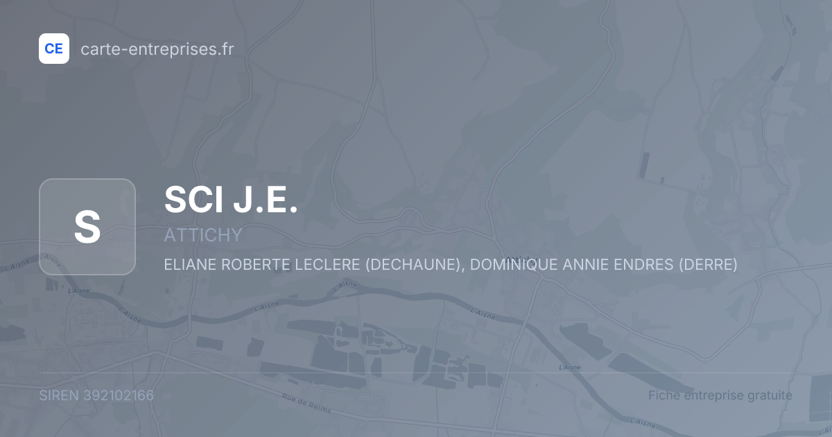 SCI J.E. — 392102166 — fiche entreprise