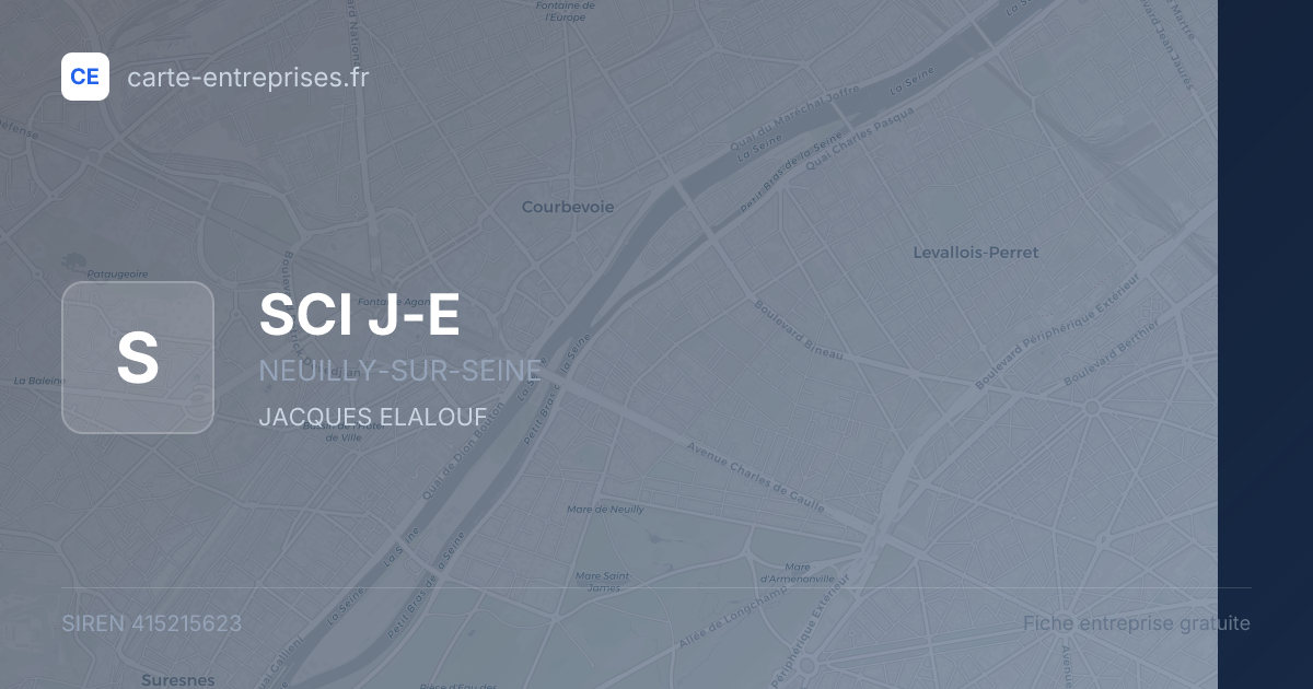 SCI J-E — 415215623 — fiche entreprise
