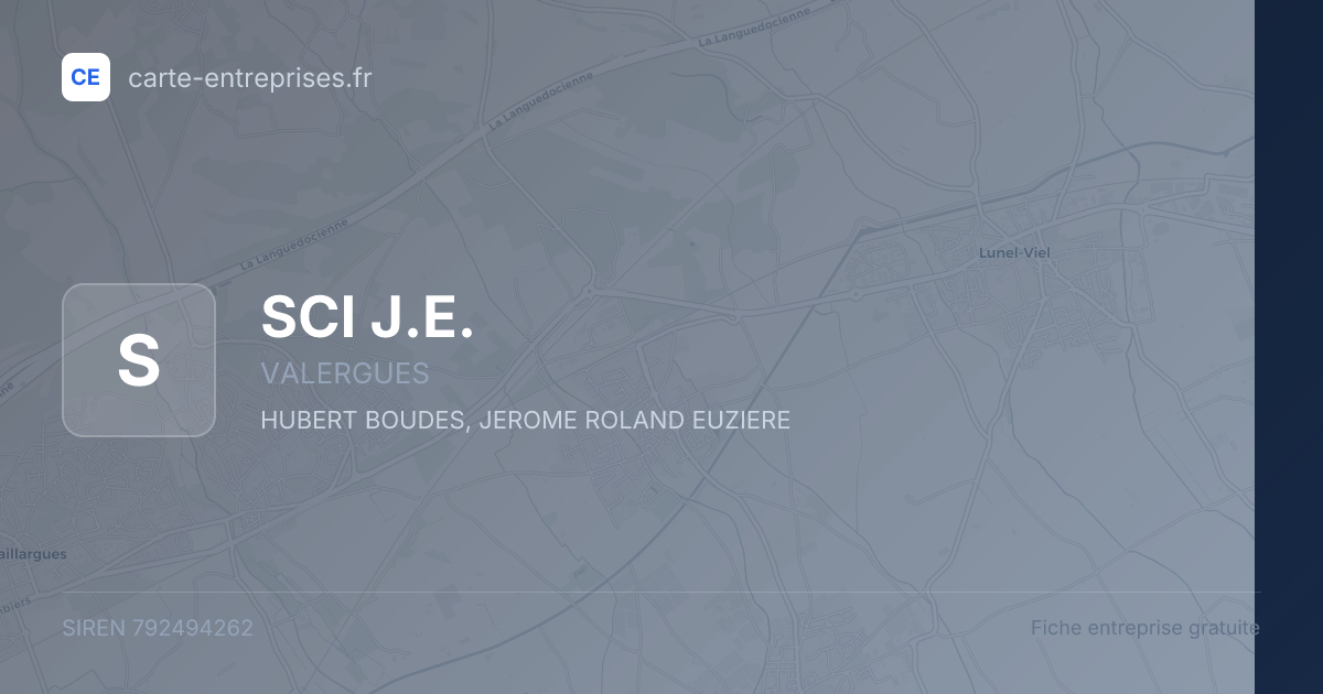 SCI J.E. — 792494262 — fiche entreprise