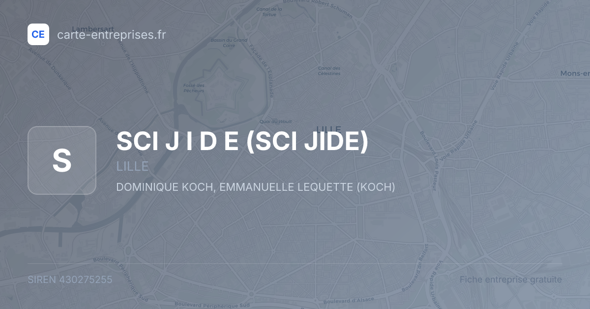 SCI J I D E (SCI JIDE) — 430275255 — fiche entreprise