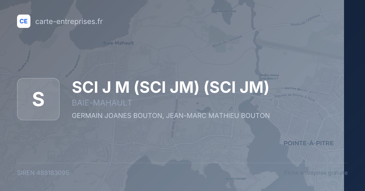 SCI  J  M (SCI JM) (SCI  JM) — 489183095 — fiche entreprise