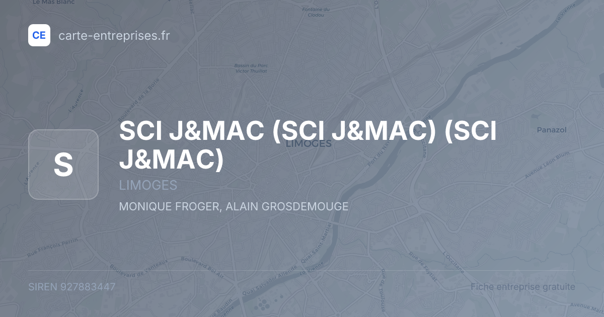 SCI J&MAC (SCI J&MAC) (SCI J&MAC) — 927883447 — fiche entreprise