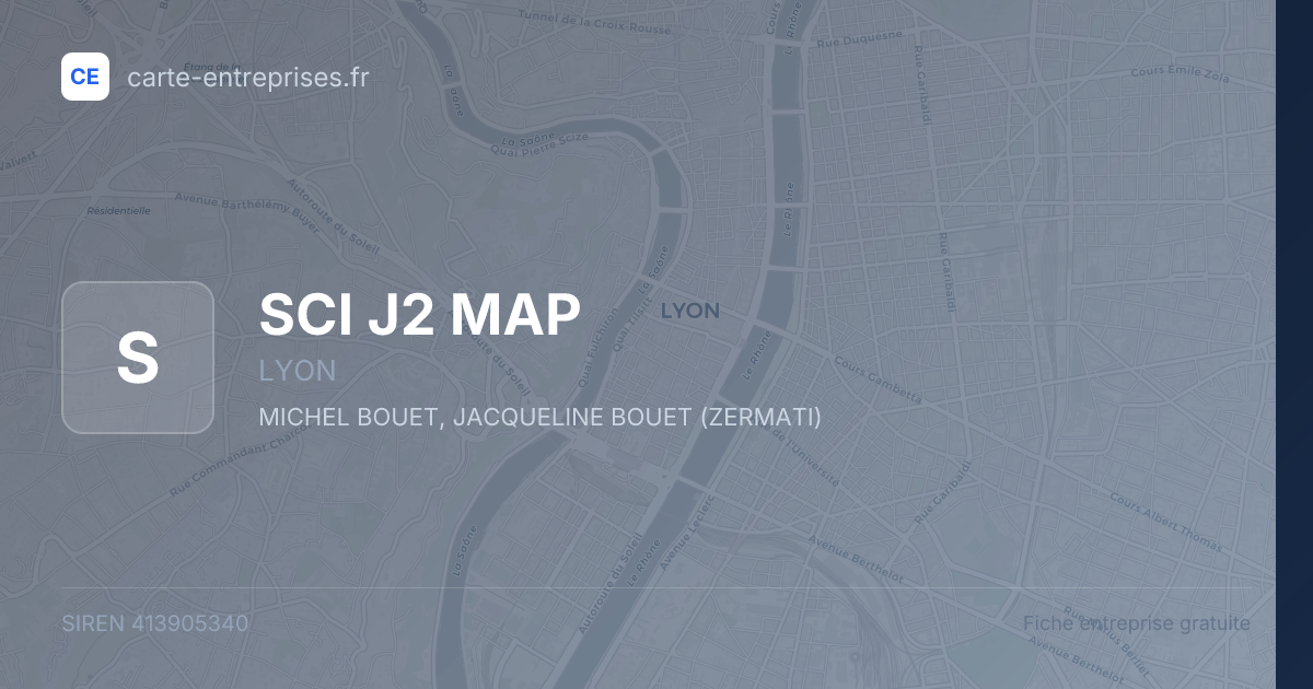 SCI J2 MAP — 413905340 — fiche entreprise