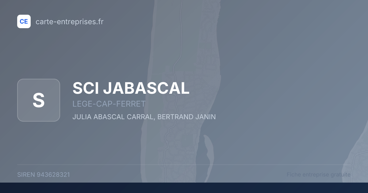 SCI JABASCAL — 943628321 — fiche entreprise
