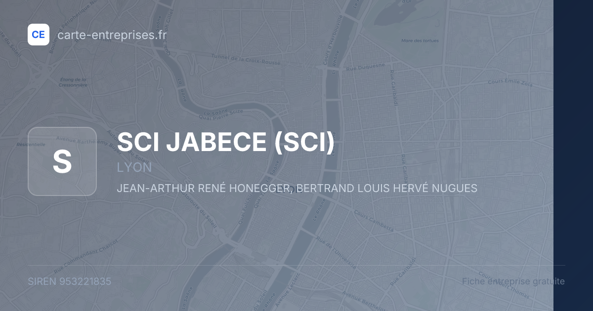 SCI JABECE (SCI) — 953221835 — fiche entreprise