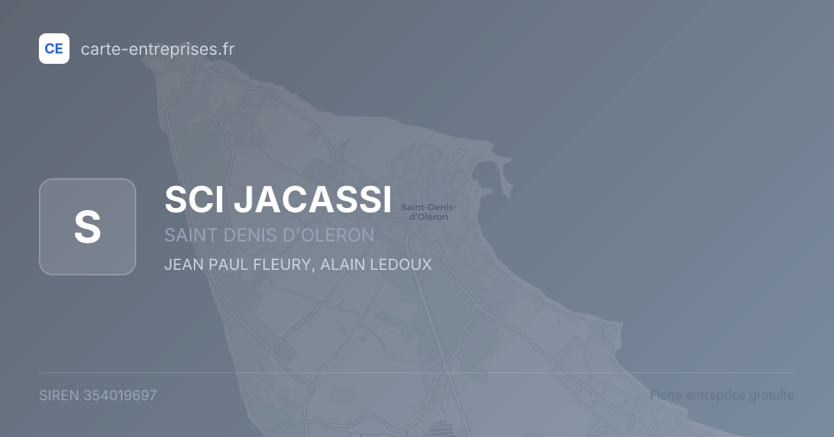 SCI JACASSI — 354019697 — fiche entreprise