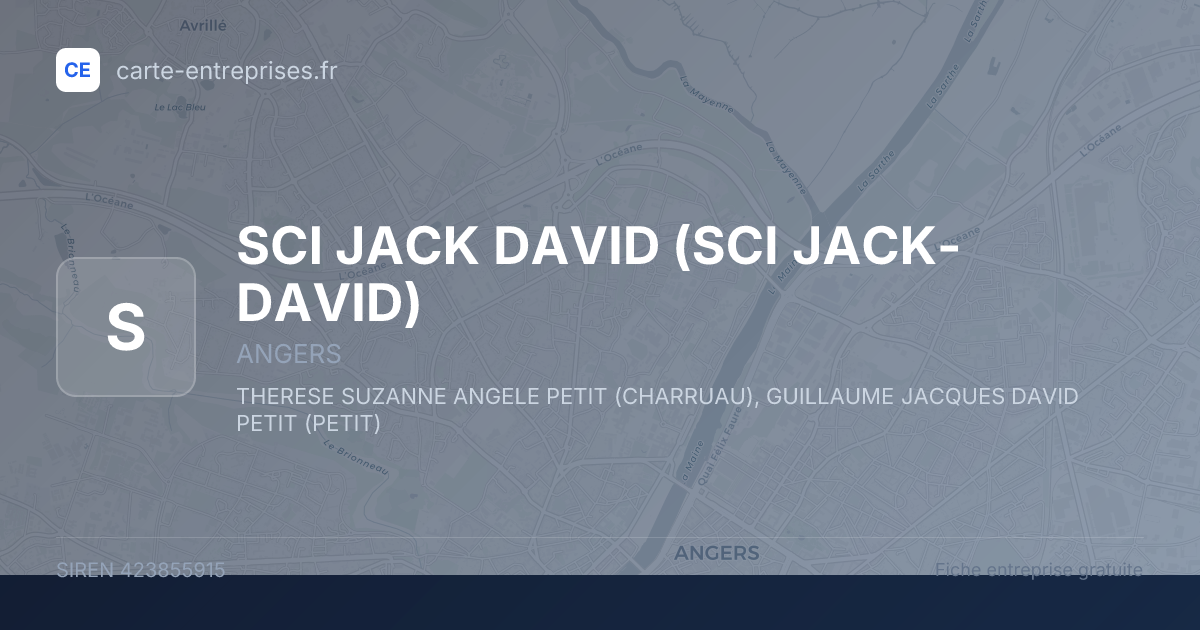 SCI JACK DAVID (SCI JACK-DAVID) — 423855915 — fiche entreprise