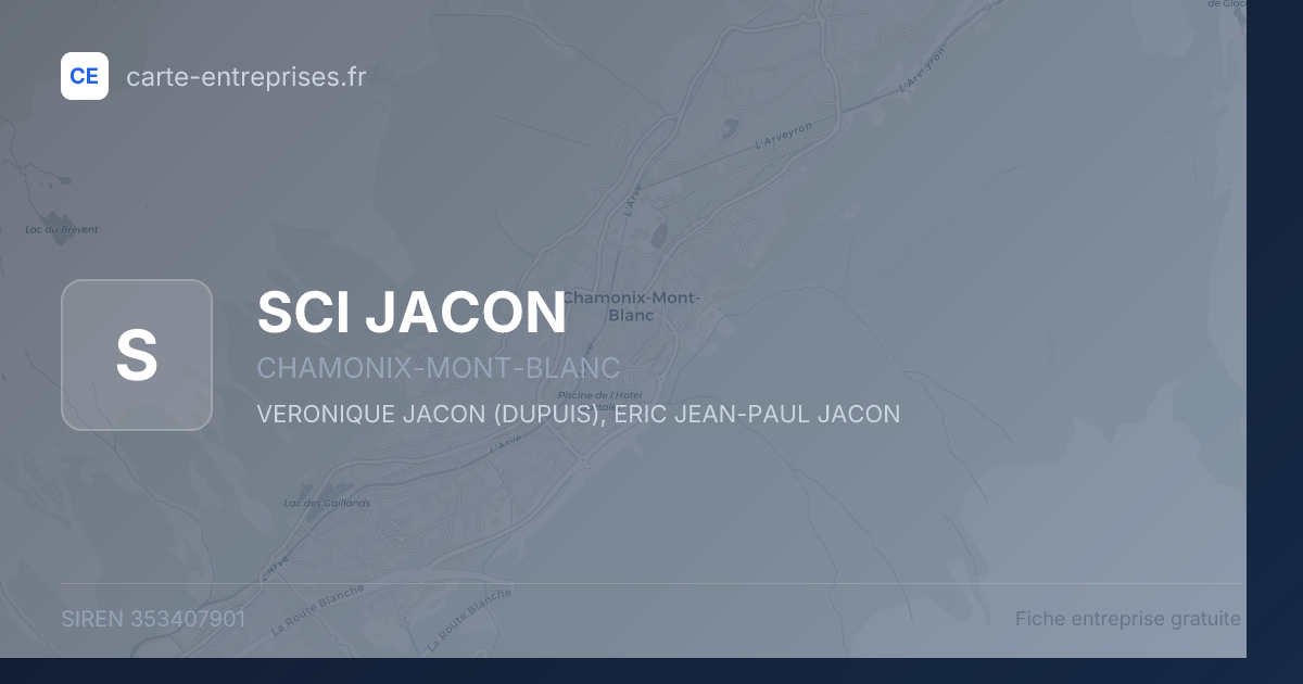 SCI JACON — 353407901 — fiche entreprise