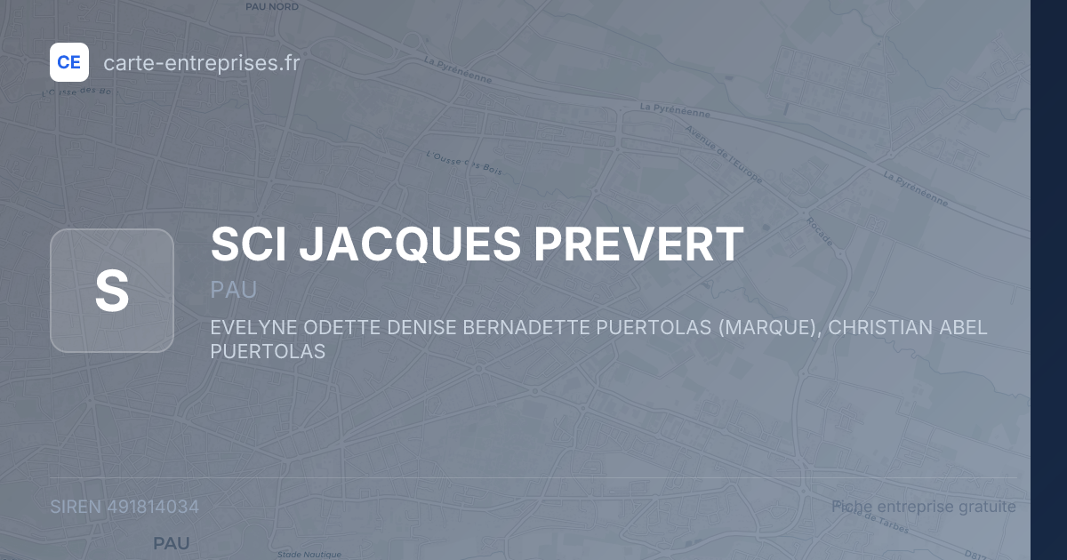 SCI JACQUES PREVERT — 491814034 — fiche entreprise
