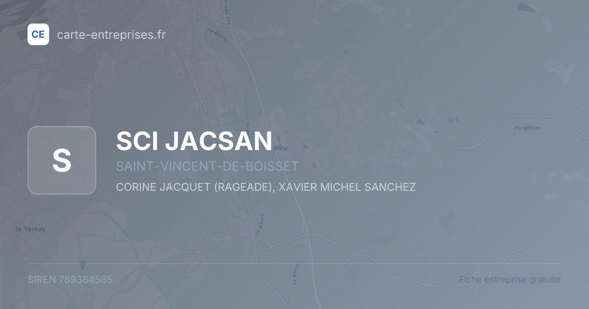 SCI JACSAN — 789364585 — fiche entreprise