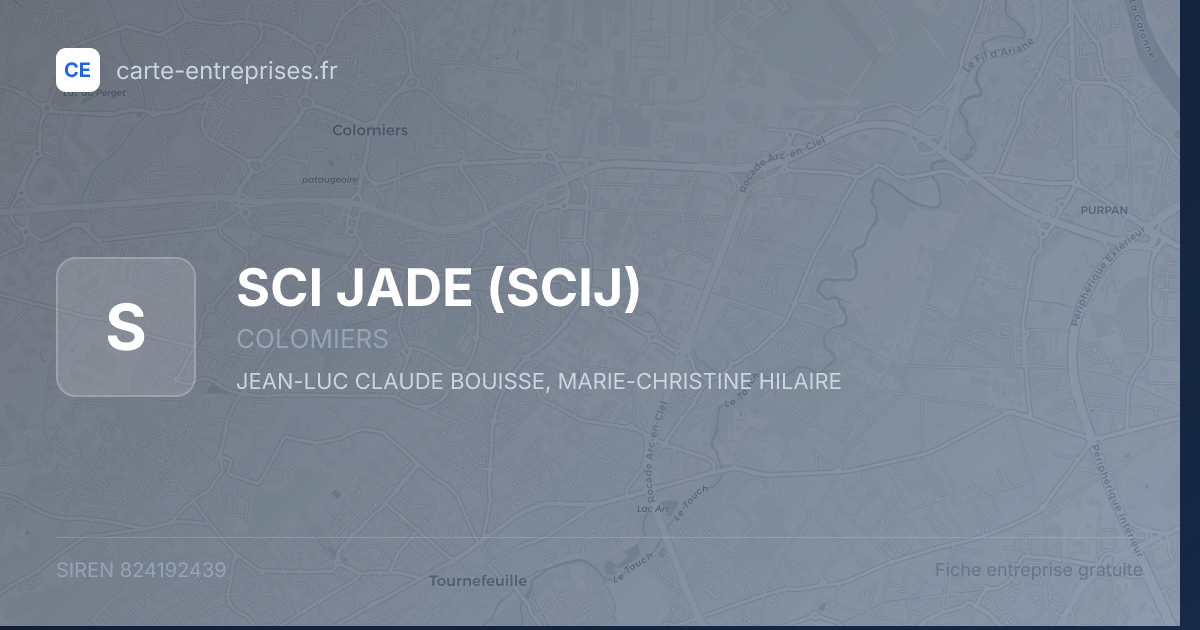 SCI JADE (SCIJ) — 824192439 — fiche entreprise