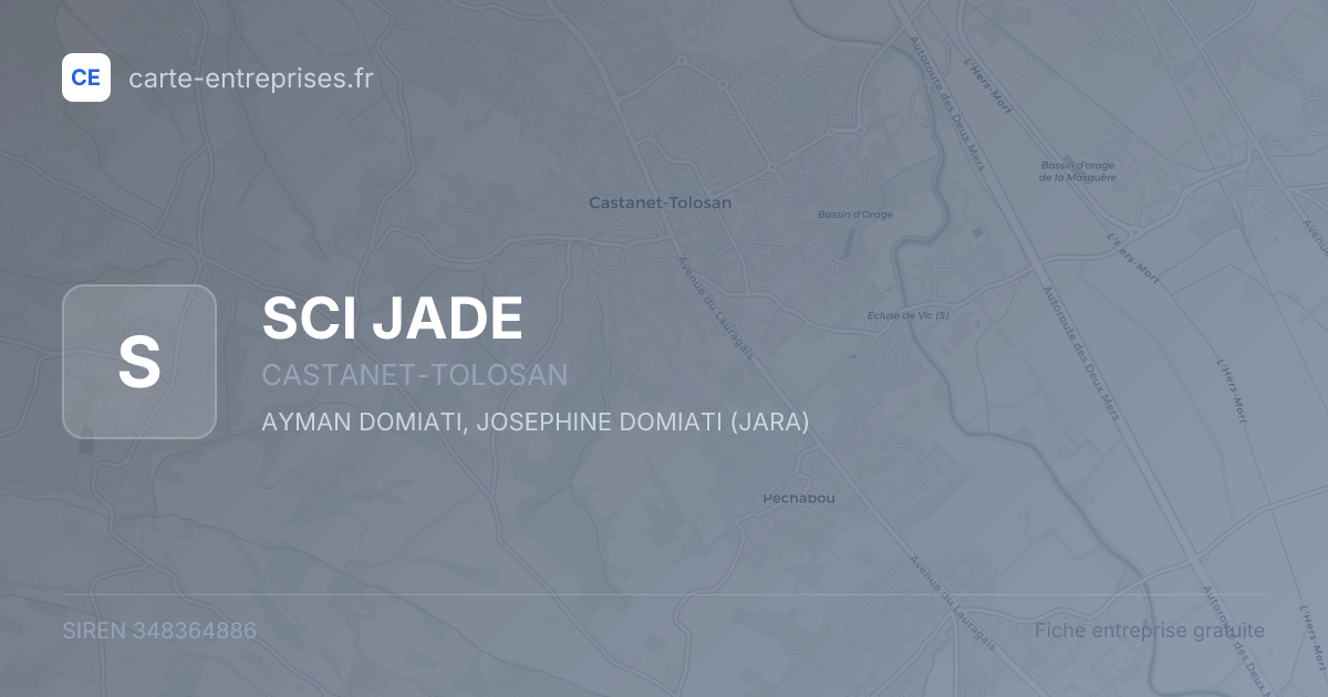 SCI JADE — 348364886 — fiche entreprise