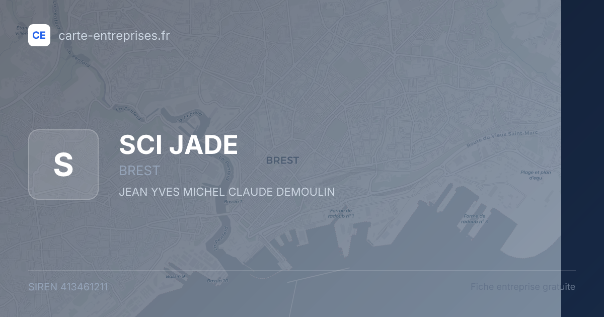 SCI JADE — 413461211 — fiche entreprise