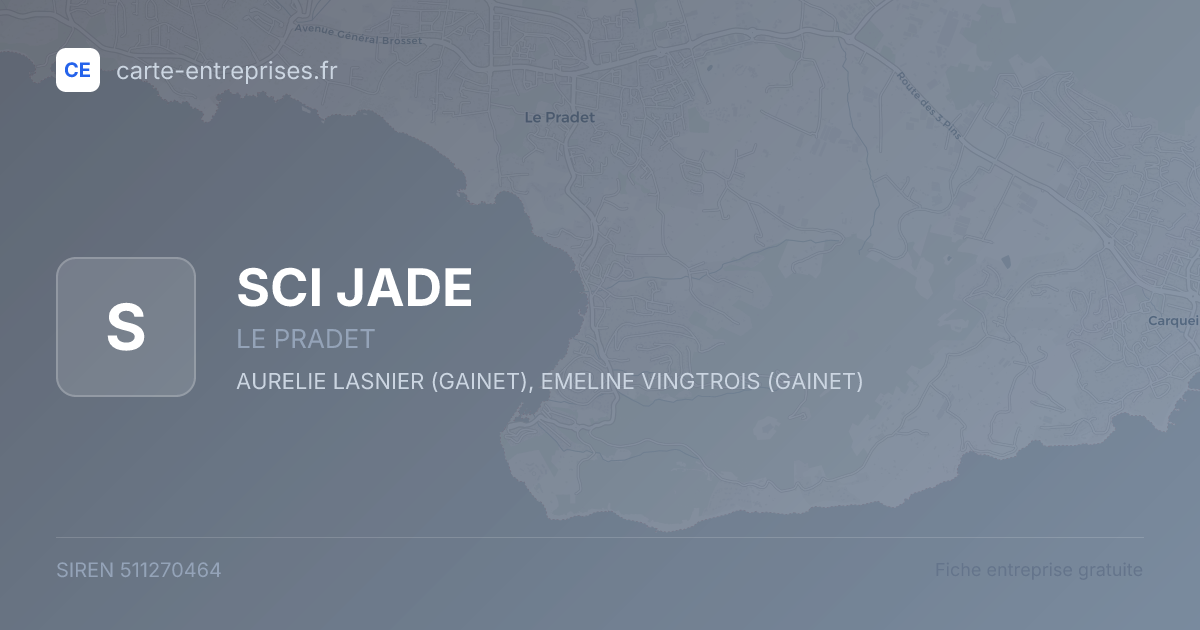SCI JADE — 511270464 — fiche entreprise