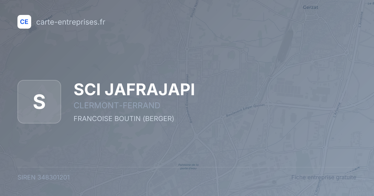 SCI JAFRAJAPI — 348301201 — fiche entreprise