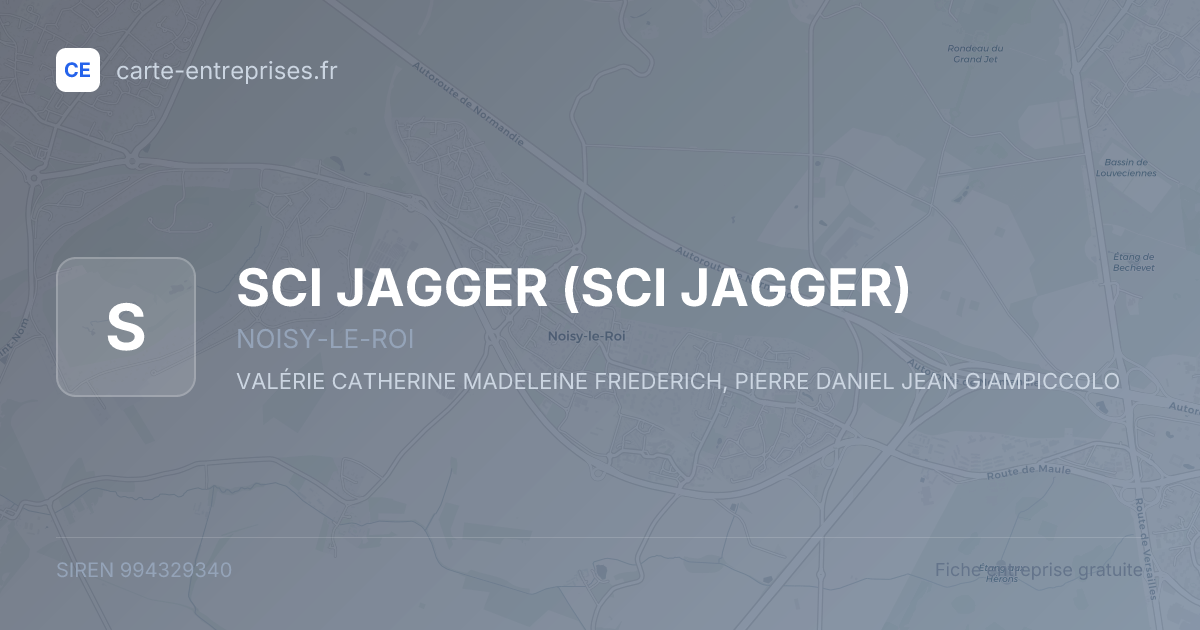 SCI JAGGER — 994329340 — fiche entreprise